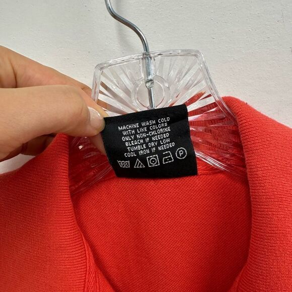 Y2K Polo Ralph Lauren Red Preppy Short Sleeve Polo Shirt Collared Cotton Size S - Picture 10 of 11